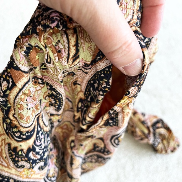 ANTHROPOLOGIE Odette Printed Joggers Paisley Boho Pant Size Small Pull On - Picture 4 of 11